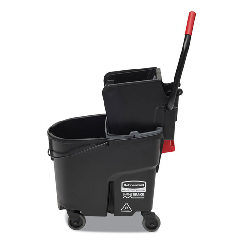 RCPFG1863896 - Rubbermaid Commercial - WaveBrake 2.0 Bucket/Wringer Combos, Side-Press, 35 qt, Plastic, Black