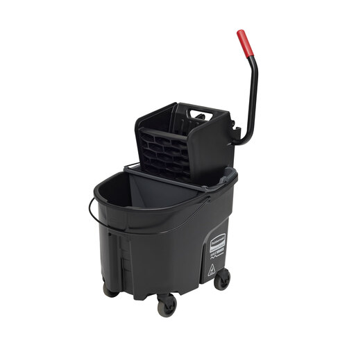 RCPFG1863896 - Rubbermaid Commercial - WaveBrake 2.0 Bucket/Wringer Combos, Side-Press, 35 qt, Plastic, Black