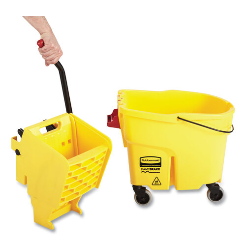 RCPFG618688YEL - Rubbermaid Commercial - WaveBrake 2.0 Bucket/Wringer Combos, Side-Press, 44 qt, Plastic, Yellow