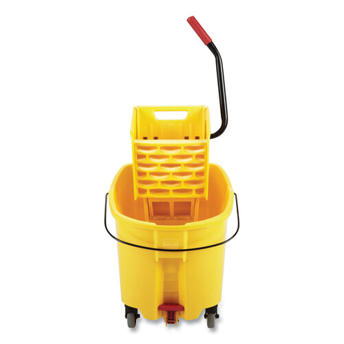 RCPFG757688YEL - Rubbermaid Commercial - WaveBrake 2.0 Bucket/Wringer Combos, Down-Press, 44 qt, Plastic, Yellow