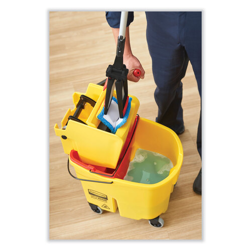 RCPFG757788BRN - Rubbermaid Commercial - WaveBrake 2.0 Bucket/Wringer Combos, Down-Press, 35 qt, Plastic, Brown