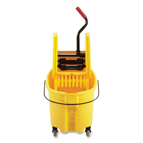 RCPFG757788YEL - Rubbermaid Commercial - WaveBrake 2.0 Bucket/Wringer Combos, Down-Press, 35 qt, Plastic, Yellow
