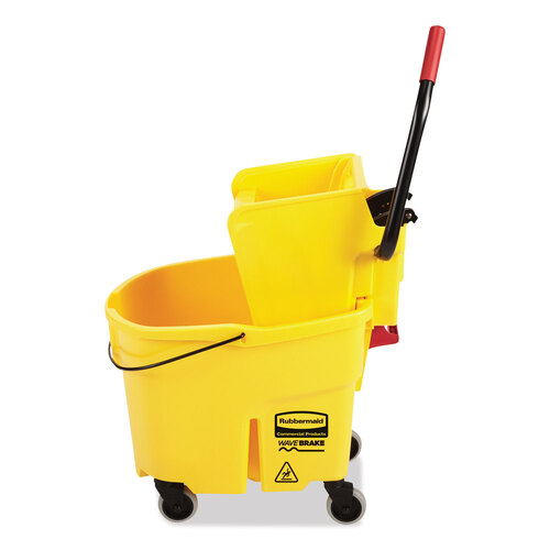 RCPFG758088YEL - Rubbermaid Commercial - WaveBrake 2.0 Bucket/Wringer Combos, Side-Press, 35 qt, Plastic, Yellow