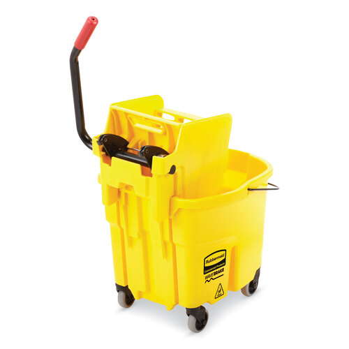 RCPFG758088YEL - Rubbermaid Commercial - WaveBrake 2.0 Bucket/Wringer Combos, Side-Press, 35 qt, Plastic, Yellow