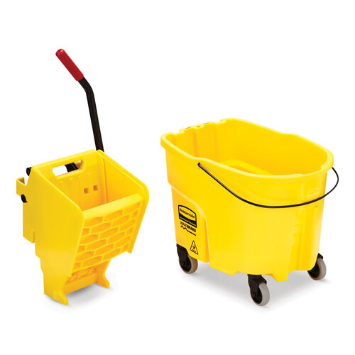RCPFG758088YEL - Rubbermaid Commercial - WaveBrake 2.0 Bucket/Wringer Combos, Side-Press, 35 qt, Plastic, Yellow