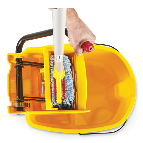 RCPFG758088YEL - Rubbermaid Commercial - WaveBrake 2.0 Bucket/Wringer Combos, Side-Press, 35 qt, Plastic, Yellow
