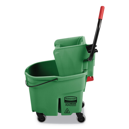 RCPFG758888GRN - Rubbermaid Commercial - WaveBrake 2.0 Bucket/Wringer Combos, Side-Press, 35 qt, Plastic, Green