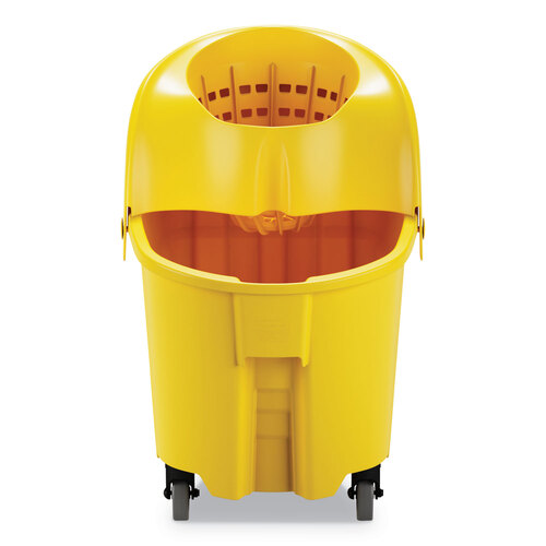 RCPFG759088YEL - Rubbermaid Commercial - WaveBrake 2.0 Bucket/Wringer Combos, Down-Press, 35 qt, Plastic, Yellow