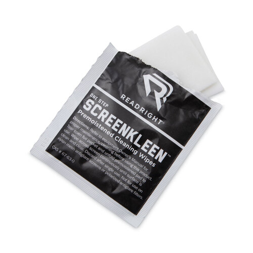 REARR1209 - Read Right - OneStep Screen Cleaner, 5 x 5, 24/Box