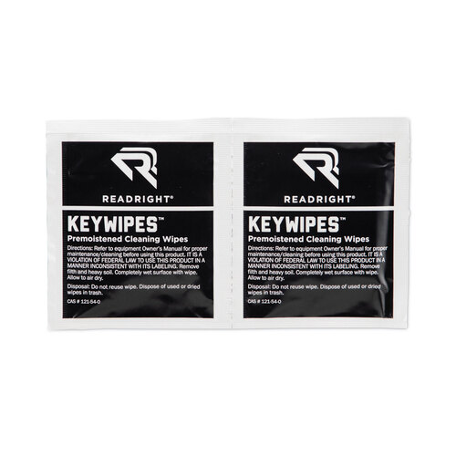 REARR1233 - Read Right - KeyWipes Keyboard Wet Wipes, 6.88 x 5, 18/Box