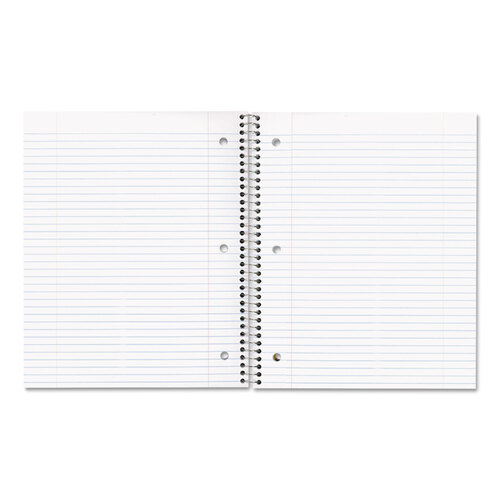 RED33709 - National Brand - 1-Subject Wirebound Notebook, 3-Hole Punched, Medium/College Rule, Randomly Assorted Front Covers, 11 x 8.88, 80 Sheets