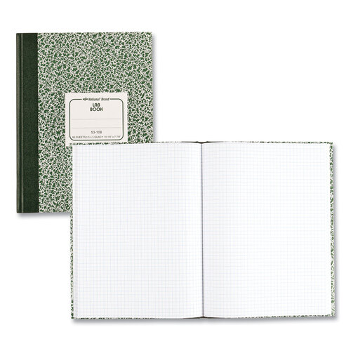 RED53108 - Rediform - Composition Lab Notebook, Quadrille Rule, Green Cover, (60) 10.13 x 7.88 Sheets