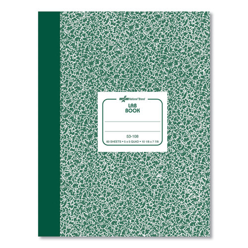 RED53108 - Rediform - Composition Lab Notebook, Quadrille Rule, Green Cover, (60) 10.13 x 7.88 Sheets
