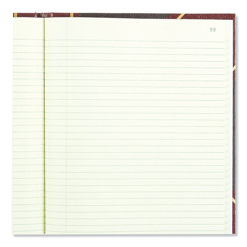 RED56211 - National Brand - Texthide Eye-Ease Record Book, Black/Burgundy/Gold Cover, 10.38 x 8.38 Sheets, 150 Sheets/Book