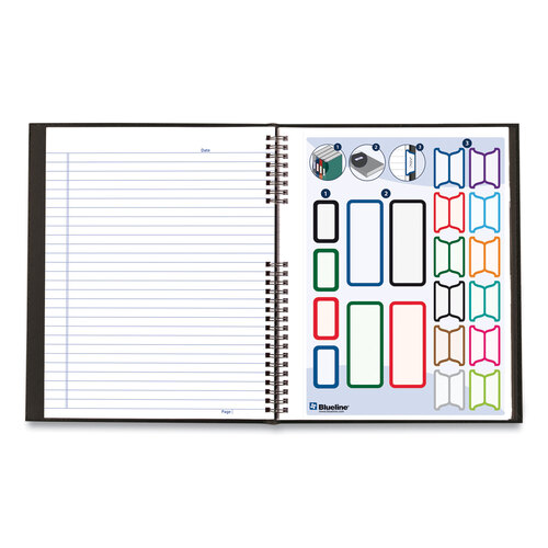 REDA10150BLK - Rediform - NotePro Notebook, 1-Subject, Medium/College Rule, Black Cover, (75) 11 x 8.5 Sheets