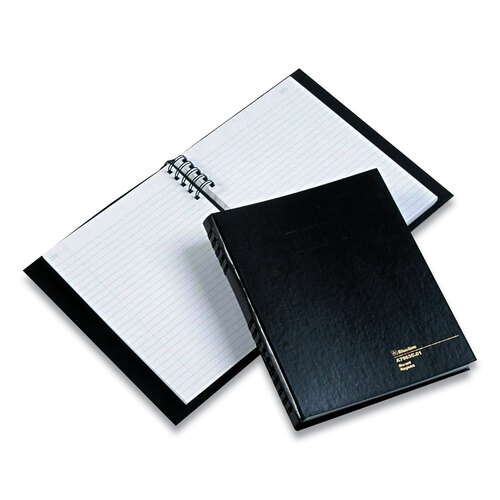 AccountPro Records Register Book, Black Cover, 9.5 x 6 Sheets, 300 Sheets/Book