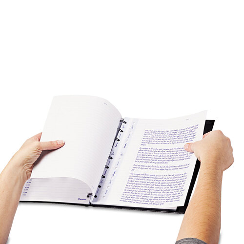 REDAF1115081 - Rediform - MiracleBind Notebook, 1 Subject, Medium/College Rule, Black Cover, 11 x 9.06, 75 Sheets