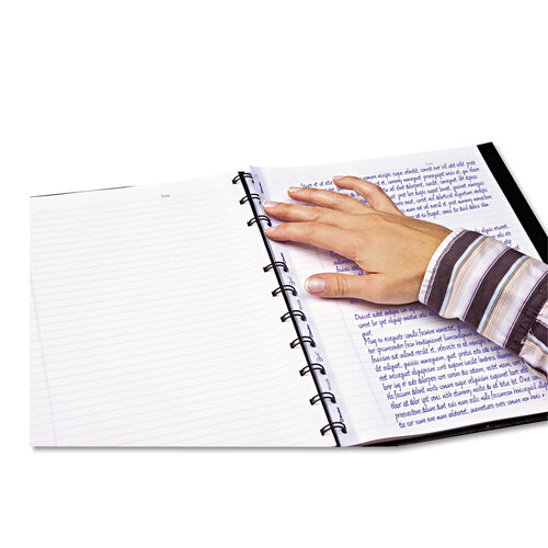 REDAF1115081 - Rediform - MiracleBind Notebook, 1 Subject, Medium/College Rule, Black Cover, 11 x 9.06, 75 Sheets