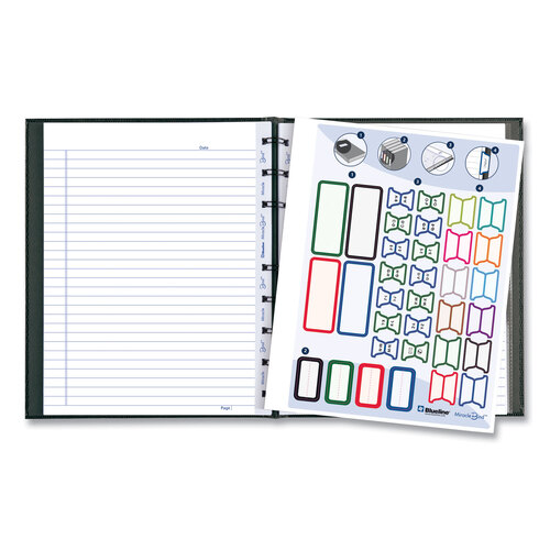REDAF915081 - Rediform - MiracleBind Notebook, 1 Subject, Medium/College Rule, Black Cover, 9.25 x 7.25, 75 Sheets