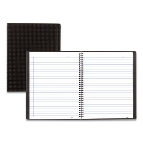 REDB4181 - Rediform - Duraflex Poly Notebook, 1 Subject, Medium/College Rule, Black Cover, 11 x 8.5, 80 Sheets