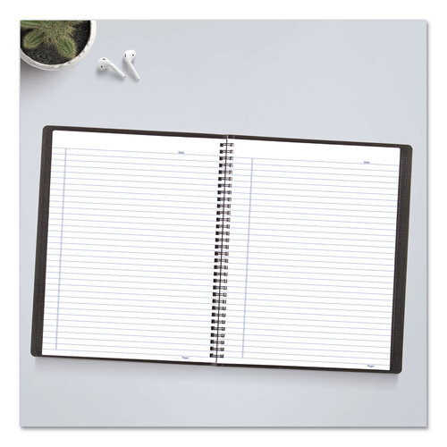 REDB4181 - Rediform - Duraflex Poly Notebook, 1 Subject, Medium/College Rule, Black Cover, 11 x 8.5, 80 Sheets