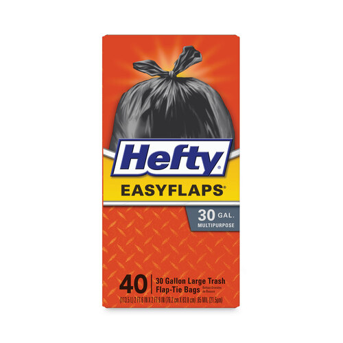 Easy Flaps Trash Bags, 30 gal, 1.05 mil, 30