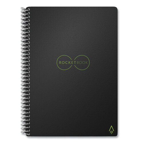 RKBERCAFR - Rocketbook - Core Smart Notebook, Dotted Rule, Black Cover, (18) 8.8 x 6 Sheets