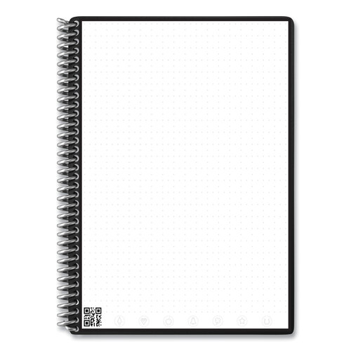 RKBERCAFR - Rocketbook - Core Smart Notebook, Dotted Rule, Black Cover, (18) 8.8 x 6 Sheets