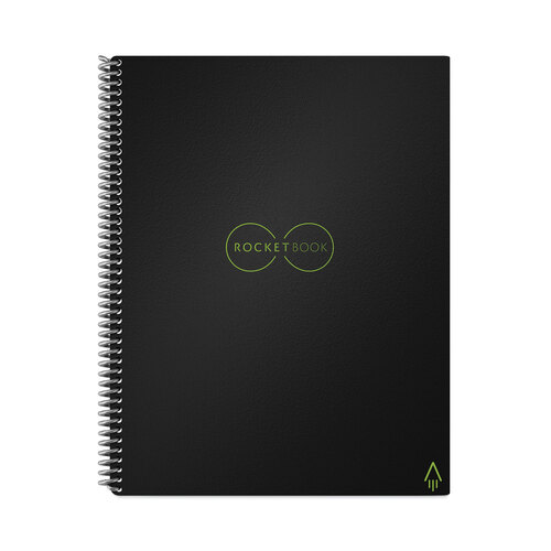 RKBEVR2LRCA - Rocketbook - Core Smart Notebook, Medium/College Rule, Black Cover, (16) 11 x 8.5 Sheets