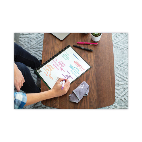 RKBEVR2LRCA - Rocketbook - Core Smart Notebook, Medium/College Rule, Black Cover, (16) 11 x 8.5 Sheets