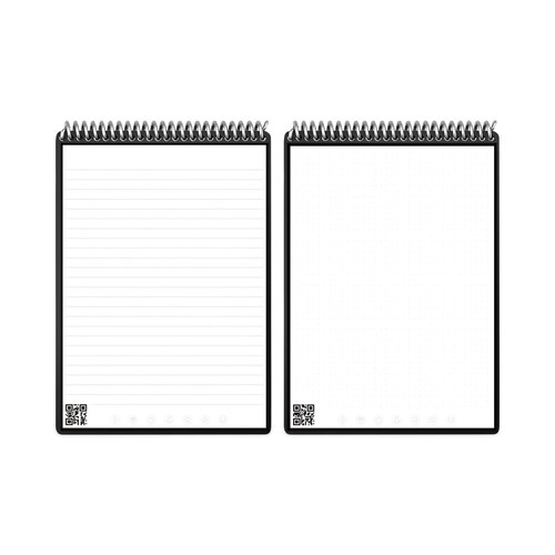 RKBFLPLRCA - Rocketbook - Flip Smart Notepad, Black Cover, Lined/Dot Grid Rule, 8.5 x 11, White, 16 Sheets