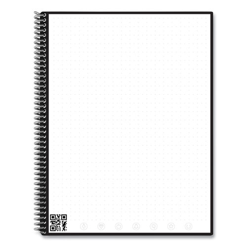 RKBLRCAFR - Rocketbook - Core Smart Notebook, Dotted Rule, Black Cover, (16) 11 x 8.5 Sheets