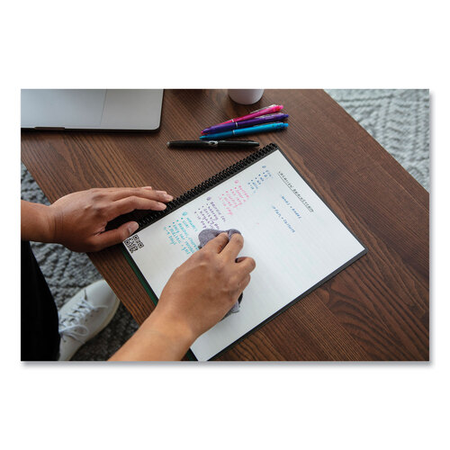 RKBLRCAFR - Rocketbook - Core Smart Notebook, Dotted Rule, Black Cover, (16) 11 x 8.5 Sheets