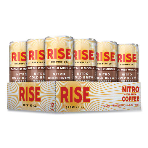 RSB00049 - RISE Brewing Co. - Nitro Cold Brew Latte, Oat Milk Mocha, 7 oz Can, 12/Carton