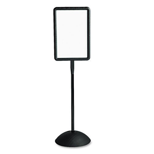 SAF4117BL - Safco - WriteWay Double-Sided Magnetic Dry Erase Standing Message Sign, Rectangle, 18 x 65, White Surface, Black Frame