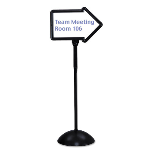 SAF4173BL - Safco - WriteWay Double-Sided Magnetic Dry Erase Standing Message Sign, Arrow, 25.5 x 64.25, White Surface, Black Frame
