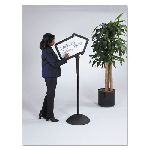 SAF4173BL - Safco - WriteWay Double-Sided Magnetic Dry Erase Standing Message Sign, Arrow, 25.5 x 64.25, White Surface, Black Frame
