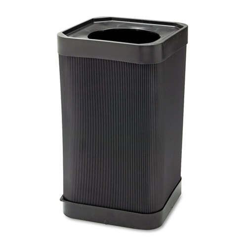 SAF9790BL - Safco - At-Your-Disposal Top-Open Receptacle, 38 gal, Polyethylene, Black