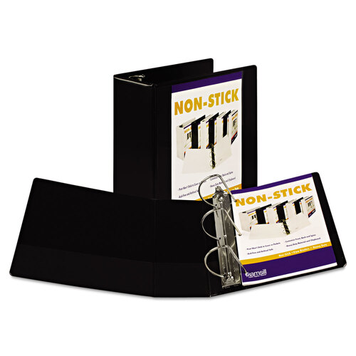 SAM16400 - Samsill - Nonstick D-Ring View Binder, 3 Rings, 5&quot; Capacity, 11 x 8.5, Black