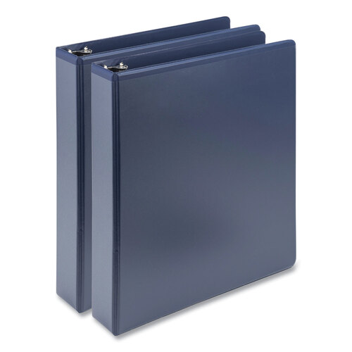 SAMU69541 - Samsill - Earth's Choice Plant-Based BOHO D-Ring View Binders, 1.5" Capacity, 11 x 8.5, Indigo, 2/Pack