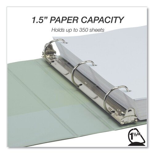 SAMU69542 - Samsill - Earth's Choice Plant Based BOHO D-Ring View Binders, 1.5" Capacity, 11 x 8.5, Sage, 2/Pack