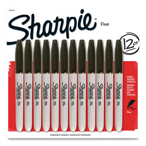 SAN1812419 - Sanford - Fine Bullet Tip Permanent Marker, Black, Dozen