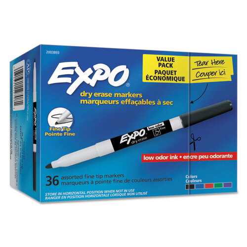  EXPO Low Odor Dry Erase Markers, Chisel Tip, Assorted Colors,  8 Pack : Expo Markers : Office Products