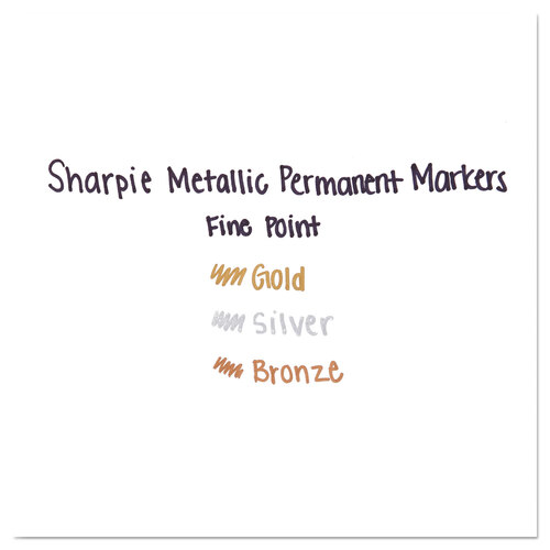 SAN2003899 - Sharpie - Metallic Fine Point Permanent Marker Value Pack, Fine Bullet Tip, Metallic Silver, 36/Pack