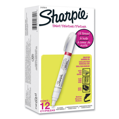 Sharpie Permanent Paint Marker Medium Bullet Tip White Dozen