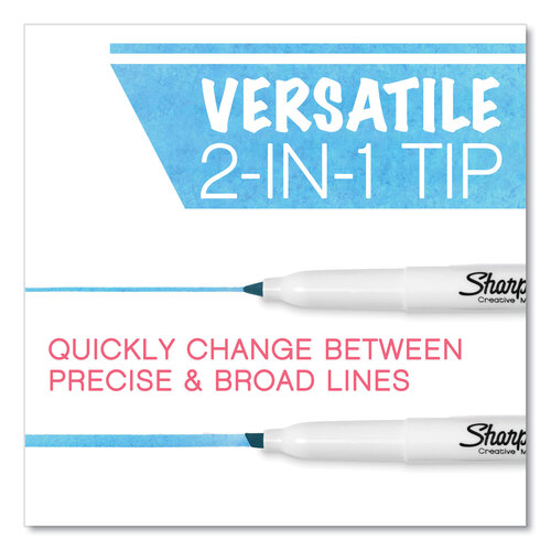 SAN2117329 - Sanford - S-Note Creative Markers, Assorted Ink Colors, Chisel Tip, Assorted Barrel Colors, 12/Pack
