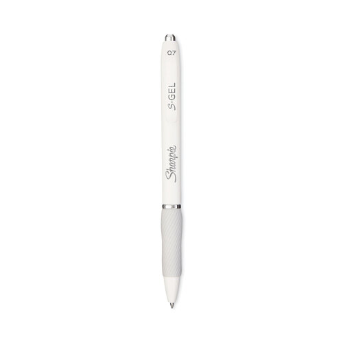 Sharpie S-Gel Retractable Gel Pen, Medium 0.7 mm, Black Ink/Barrel, 8/Pack