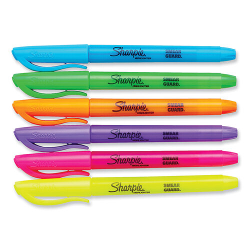 SAN2133497 - Sanford - Pocket Style Highlighters, Assorted Ink Colors, Chisel Tip, Assorted Barrel Colors, 36/Pack