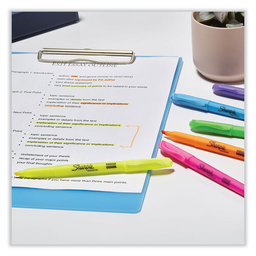 SAN2133497 - Sanford - Pocket Style Highlighters, Assorted Ink Colors, Chisel Tip, Assorted Barrel Colors, 36/Pack