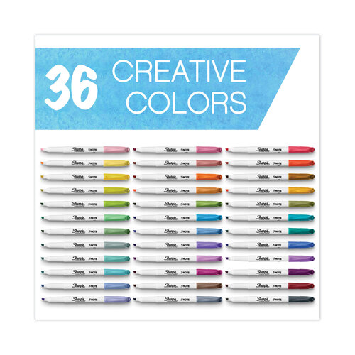 SAN2148154 - Sanford - S-Note Creative Markers, Assorted Ink Colors, Bullet/Chisel Tip, Assorted Barrel Colors, 36/Pack